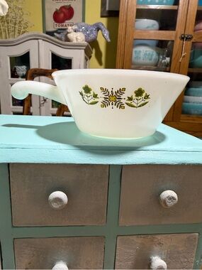 Anchor hocking fire king  green meadow soup bowl